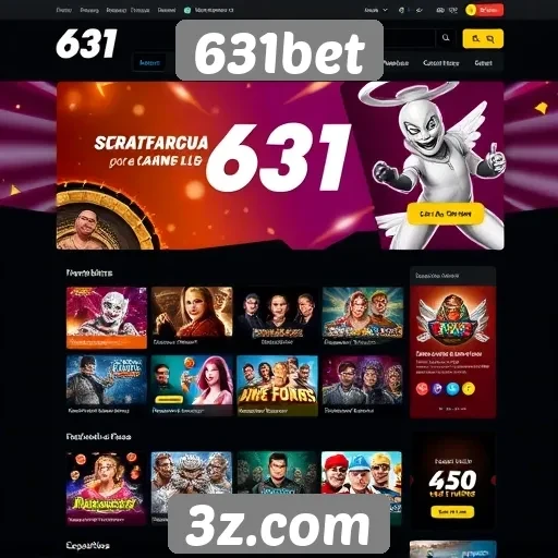 Navegação e design intuitivo da plataforma 631bet