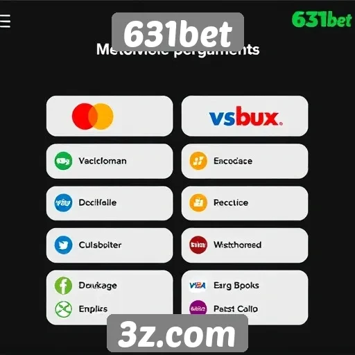 Métodos de pagamento disponíveis na 631bet
